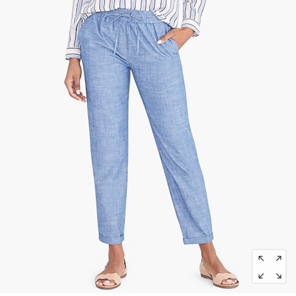 J. Crew Factory Chambray Joggers Size 14 EUC
